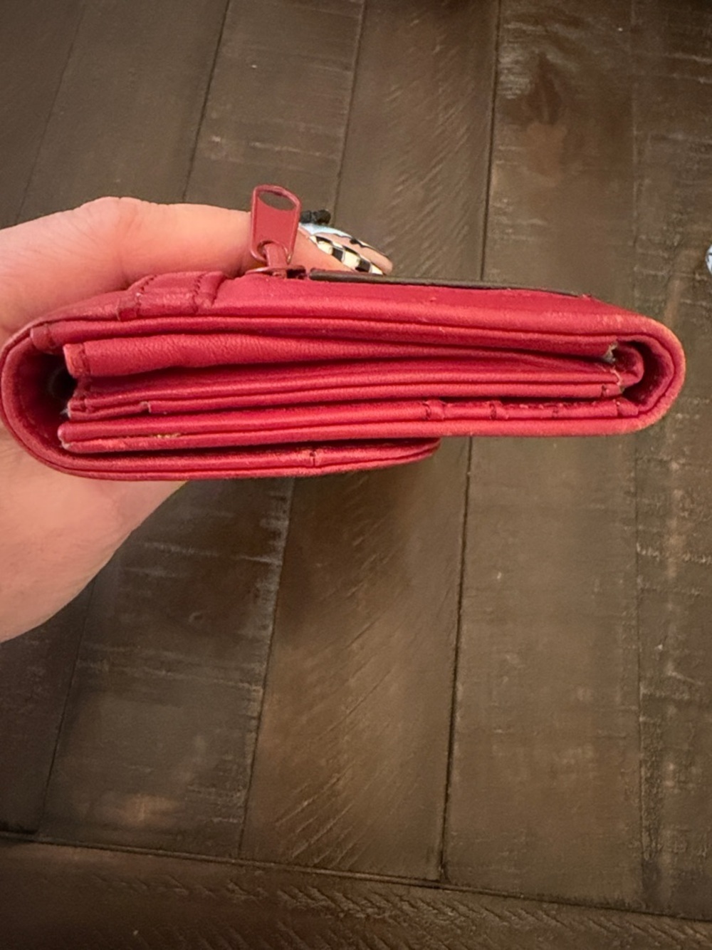Red Soft Leather Long Wallet for Women - Picture 14 of 14